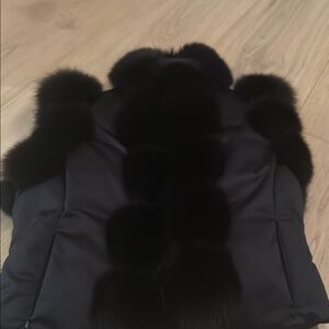 Blumarine Black Fur Trimmed Jacket